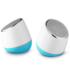 Mini Speaker Wired Portable Stereo Super Bass Loudspeaker S02 for Oppo A94 4G White
