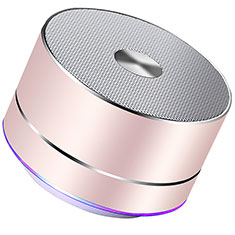 Mini Wireless Bluetooth Speaker Portable Stereo Super Bass Loudspeaker K01 for Apple iPhone SE3 2022 Rose Gold