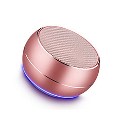 Mini Wireless Bluetooth Speaker Portable Stereo Super Bass Loudspeaker for Oppo A78 5G Rose Gold