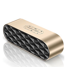 Mini Wireless Bluetooth Speaker Portable Stereo Super Bass Loudspeaker S08 for Oppo Reno8 Z 5G Gold