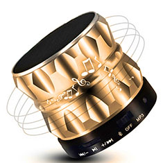 Mini Wireless Bluetooth Speaker Portable Stereo Super Bass Loudspeaker S13 for Oppo Reno7 4G Gold