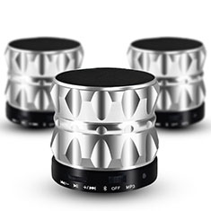 Mini Wireless Bluetooth Speaker Portable Stereo Super Bass Loudspeaker S13 for Samsung Galaxy S23 5G Silver