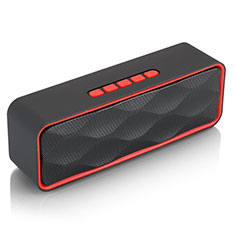 Mini Wireless Bluetooth Speaker Portable Stereo Super Bass Loudspeaker S18 for Alcatel 3 Red