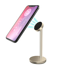 Mount Magnetic Smartphone Stand Cell Phone Holder for Desk Universal B05 for Oppo Reno7 SE 5G Gold