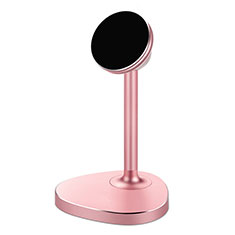 Mount Magnetic Smartphone Stand Cell Phone Holder for Desk Universal B06 for Vivo Y30 Rose Gold