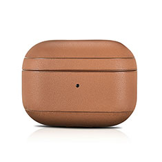 Protective Leather Case Skin for OnePlus AirPods Pro Charging Box for Apple AirPods Pro Brown