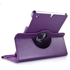 Rotating Stands Flip Leather Case for Apple iPad Mini 3 Purple