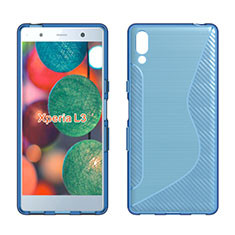 S-Line Transparent Gel Soft Case Cover for Sony Xperia L3 Blue