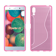S-Line Transparent Gel Soft Case Cover for Sony Xperia L3 Pink