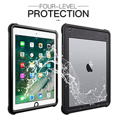 Silicone and Plastic Waterproof Cover Case 360 Degrees Underwater Shell for Apple New iPad 9.7 (2017) Black