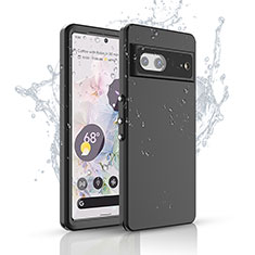 Silicone and Plastic Waterproof Cover Case 360 Degrees Underwater Shell for Google Pixel 7 5G Black