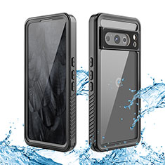 Silicone and Plastic Waterproof Cover Case 360 Degrees Underwater Shell for Google Pixel 8 Pro 5G Black