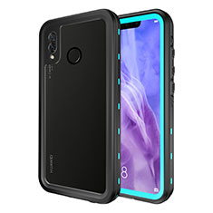 Silicone and Plastic Waterproof Cover Case 360 Degrees Underwater Shell for Huawei P20 Lite Sky Blue