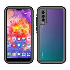 Silicone and Plastic Waterproof Cover Case 360 Degrees Underwater Shell for Huawei P20 Pro Black