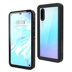 Silicone and Plastic Waterproof Cover Case 360 Degrees Underwater Shell for Huawei P30 Black