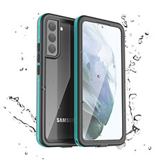 Silicone and Plastic Waterproof Cover Case 360 Degrees Underwater Shell for Samsung Galaxy S21 Plus 5G Green