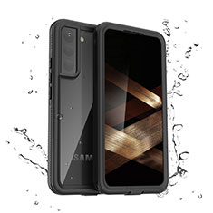 Silicone and Plastic Waterproof Cover Case 360 Degrees Underwater Shell for Samsung Galaxy S24 5G Black