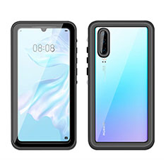 Silicone and Plastic Waterproof Cover Case 360 Degrees Underwater Shell T01 for Huawei P30 Black