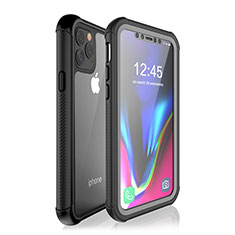 Silicone and Plastic Waterproof Cover Case 360 Degrees Underwater Shell W02 for Apple iPhone 11 Pro Black