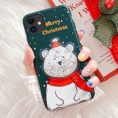 Silicone Candy Rubber Gel Christmas Pattern Soft Case Cover C01 for Apple iPhone 11 Green
