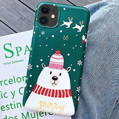 Silicone Candy Rubber Gel Christmas Pattern Soft Case Cover S01 for Apple iPhone 11 Green