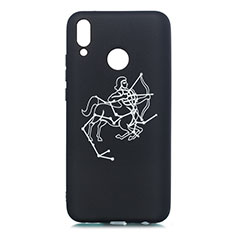 Silicone Candy Rubber Gel Constellation Soft Case Cover S04 for Huawei Enjoy 9 Plus Black