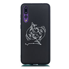 Silicone Candy Rubber Gel Constellation Soft Case Cover S07 for Huawei P20 Pro Black