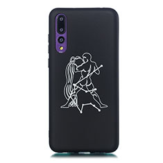 Silicone Candy Rubber Gel Constellation Soft Case Cover S08 for Huawei P20 Pro Black