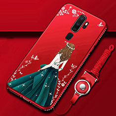 Silicone Candy Rubber Gel Dress Party Girl Soft Case Cover for Oppo A9 (2020) Mixed