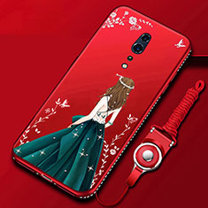 Silicone Candy Rubber Gel Dress Party Girl Soft Case Cover for Oppo Reno Z Mixed