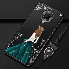 Silicone Candy Rubber Gel Dress Party Girl Soft Case Cover for Xiaomi Poco F2 Pro Green