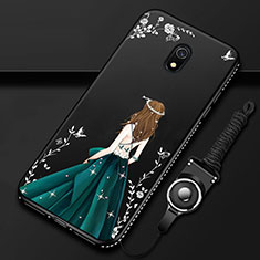 Silicone Candy Rubber Gel Dress Party Girl Soft Case Cover for Xiaomi Redmi 8A Green