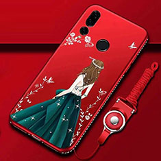 Silicone Candy Rubber Gel Dress Party Girl Soft Case Cover K01 for Huawei P Smart+ Plus (2019) Mixed