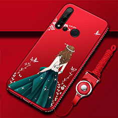 Silicone Candy Rubber Gel Dress Party Girl Soft Case Cover S01 for Huawei P20 Lite (2019) Mixed