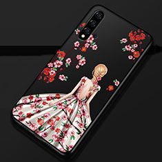 Silicone Candy Rubber Gel Dress Party Girl Soft Case Cover S02 for Huawei Nova 5 Pro White