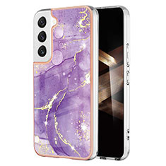Silicone Candy Rubber Gel Fashionable Pattern Soft Case Cover for Samsung Galaxy S24 5G Purple