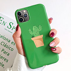 Silicone Candy Rubber Gel Fashionable Pattern Soft Case Cover H01 for Apple iPhone 11 Pro Green