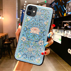 Silicone Candy Rubber Gel Fashionable Pattern Soft Case Cover H05 for Apple iPhone 11 Sky Blue