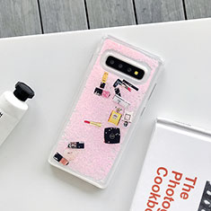 Silicone Candy Rubber Gel Fashionable Pattern Soft Case Cover K01 for Samsung Galaxy S10 Pink