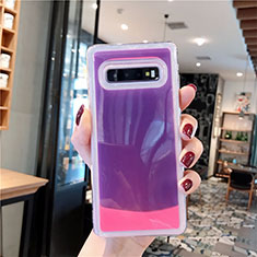 Silicone Candy Rubber Gel Fashionable Pattern Soft Case Cover K01 for Samsung Galaxy S10 Plus Purple