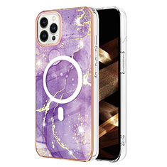 Silicone Candy Rubber Gel Fashionable Pattern Soft Case Cover Mag-Safe Magnetic for Apple iPhone 13 Pro Max Purple