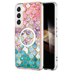 Silicone Candy Rubber Gel Fashionable Pattern Soft Case Cover Mag-Safe Magnetic for Samsung Galaxy S24 5G Colorful