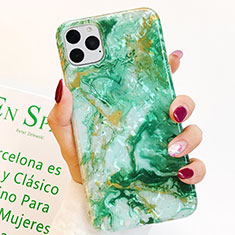 Silicone Candy Rubber Gel Fashionable Pattern Soft Case Cover S01 for Apple iPhone 11 Pro Green