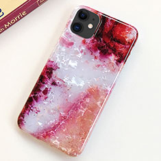 Silicone Candy Rubber Gel Fashionable Pattern Soft Case Cover S01 for Apple iPhone 11 Red
