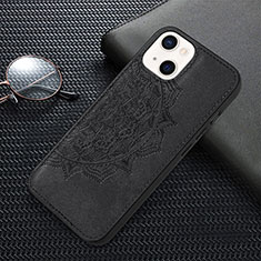 Silicone Candy Rubber Gel Fashionable Pattern Soft Case Cover S01 for Apple iPhone 13 Mini Black
