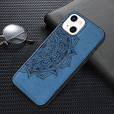 Silicone Candy Rubber Gel Fashionable Pattern Soft Case Cover S01 for Apple iPhone 13 Mini Blue