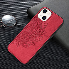 Silicone Candy Rubber Gel Fashionable Pattern Soft Case Cover S01 for Apple iPhone 13 Red