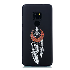 Silicone Candy Rubber Gel Fashionable Pattern Soft Case Cover S01 for Huawei Mate 20 Black