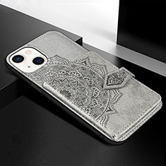 Silicone Candy Rubber Gel Fashionable Pattern Soft Case Cover S02 for Apple iPhone 13 Gray
