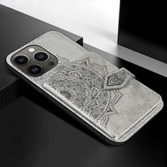 Silicone Candy Rubber Gel Fashionable Pattern Soft Case Cover S02 for Apple iPhone 13 Pro Gray